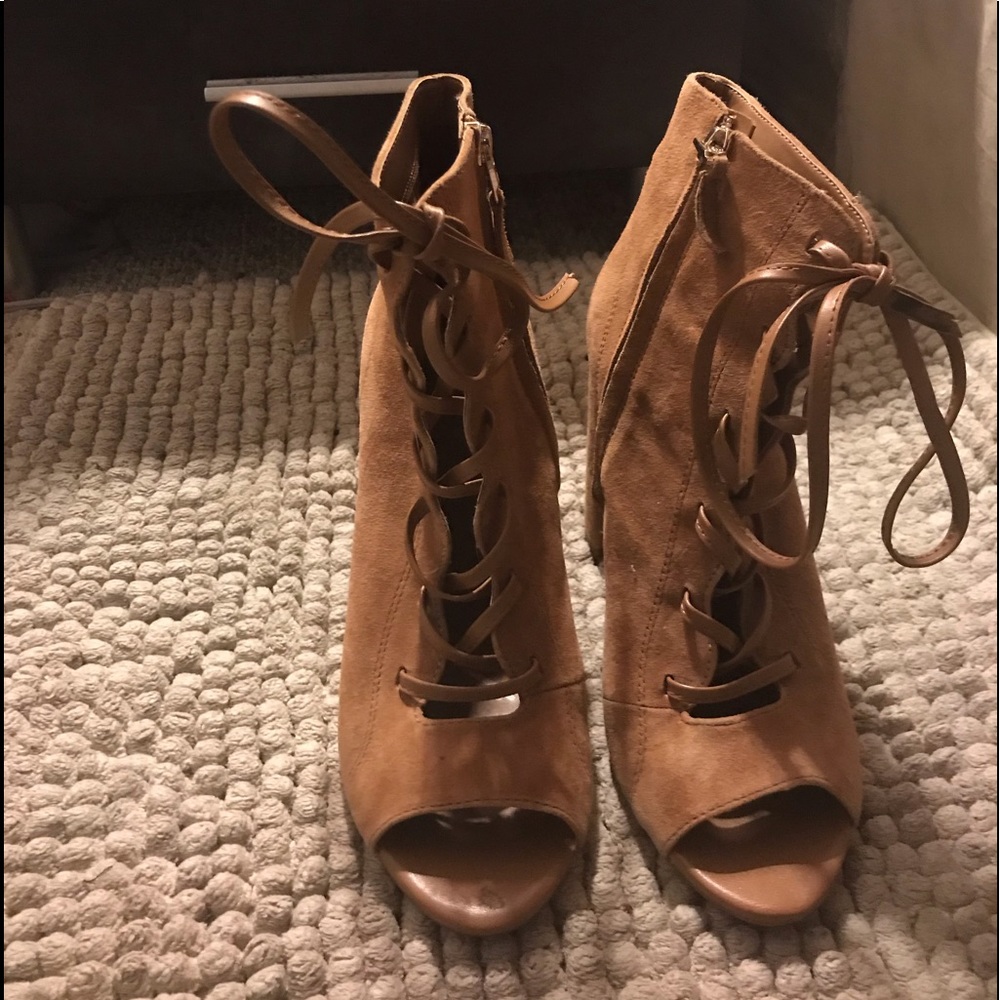 Sam Edelman Suede lace up booties.